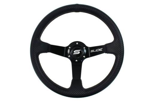 Руль слайд 350 мм смещение: 80 мм карбон черный