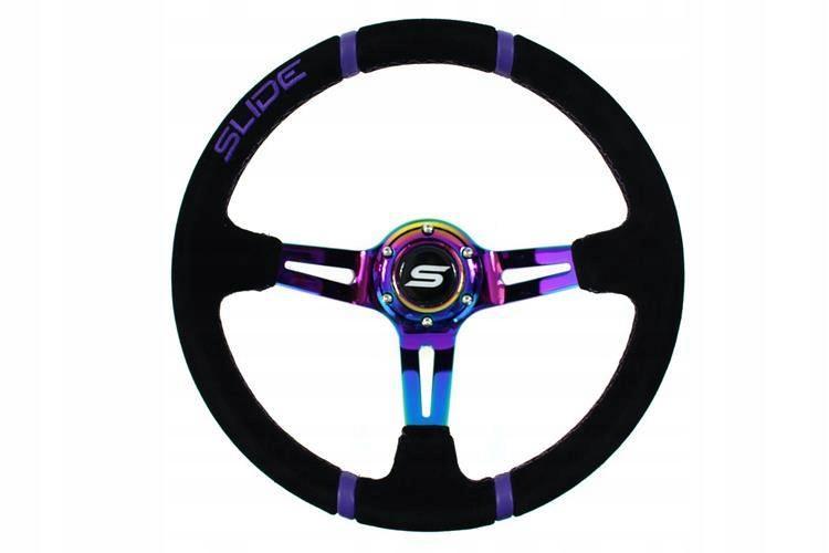 Кермо слайд 350 мм зміщення: 80 мм замша NeoChrome