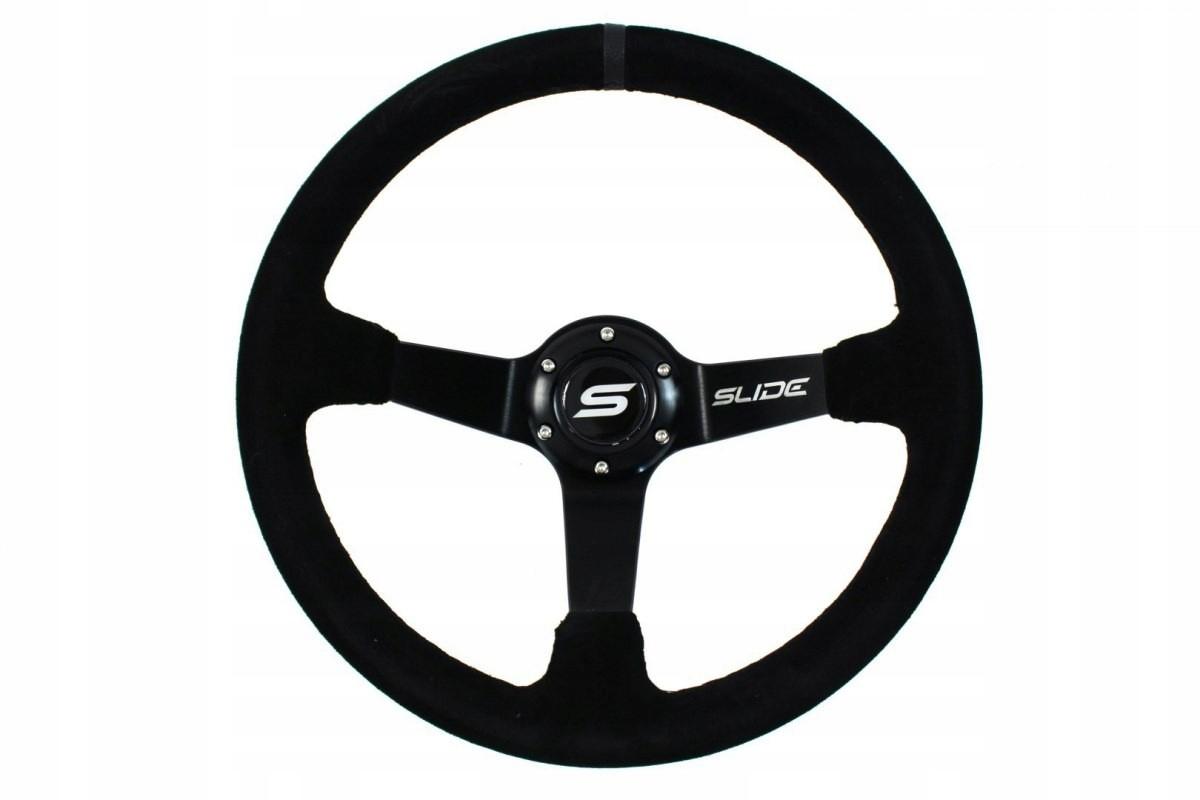 Кермо слайд 350 мм зміщення: 90 мм замша чорний