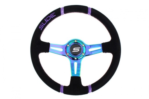 Спортивное раллийное рулевое колесо, вылет 350 мм: 45 мм, замша NeoChrome TUNING SPORT