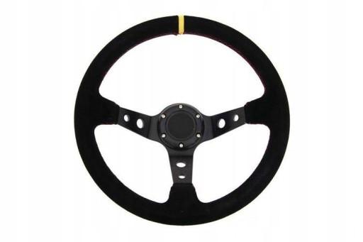 Спортивный руль из замши 350 мм offset80 мм