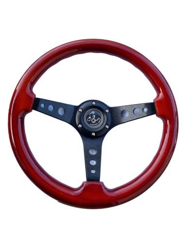 Рульове колесо дерево дерево 35 см натуральне дерево