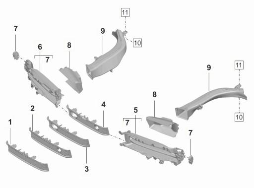 9J1807009 - Направляющая воздуха охлаждения тормозов левая PORSCHE TAYCAN 9J1807009