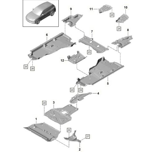 PAB804033 - Задний дефлектор PORSCHE CAYENNE PAB804033