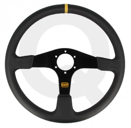 3-спицеве ​​380-міліметрове пласке шкіряне кермо QSP