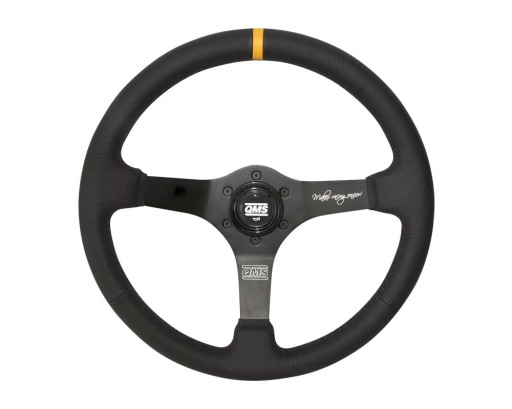 Шкіряне спортивне кермо QMS 350 мм 65 мм