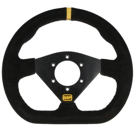 Кермо замшеве QSP 3 спицеве 285 мм плоске