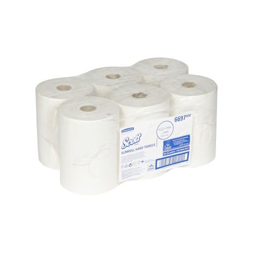 Kimberly-Clark Scott 6697 - Рулон паперових рушників білий, 190 м - 6 рулонів