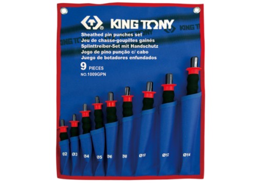 King Tony набор игольчатых перфораторов с резиновой ручкой 9 cz. 2-14mm 1009GPN