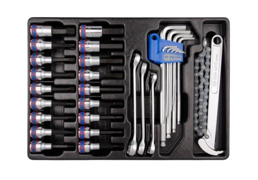 Набор King Tony для тележки с шестигранным торцевым ключом TORX 1/2 дюйма. Ключ для фильтра 9-90131MR