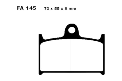 EPFA145HH - Гальмівні колодки EBC EPFA 145 HH (2 шт.)