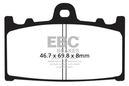 Тормозные колодки EBC EPFA158HH Extreme Pro (комплект на 1 диск), EBC, EPFA158