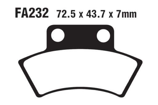 FA232R - Гальмівні колодки EBC FA 232 R (2 шт.)