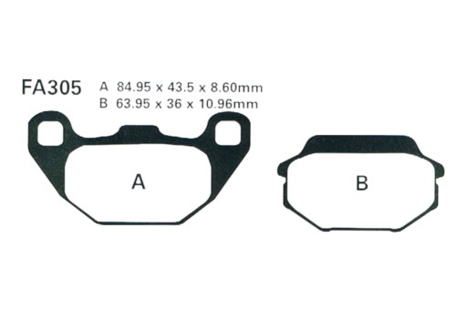 FA305R - Гальмівні колодки EBC FA 305 R (2 шт.)