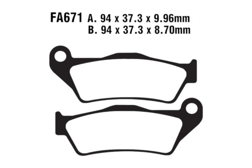 FA671HH - Гальмівні колодки EBC FA 671 HH (2 шт.)