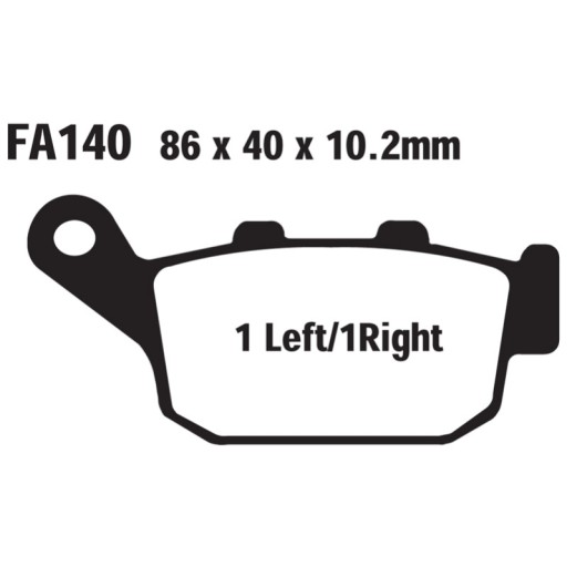 FA140 - Органические тормозные колодки EBC FA140.
