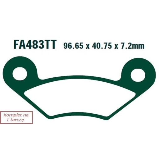 Тормозные колодки EBC FA483TT (комплект на 1 диск)