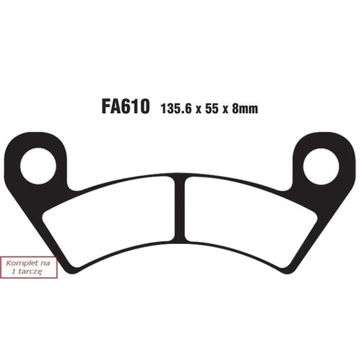Тормозные колодки EBC FA610R (комплект на 1 диск)
