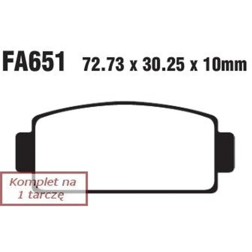 Тормозные колодки EBC FA651TT (комплект на 1 диск)