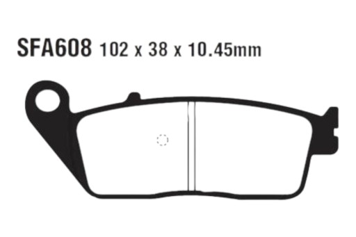 SFA608HH - Гальмівні колодки EBC SFA 608 HH (2 шт.)