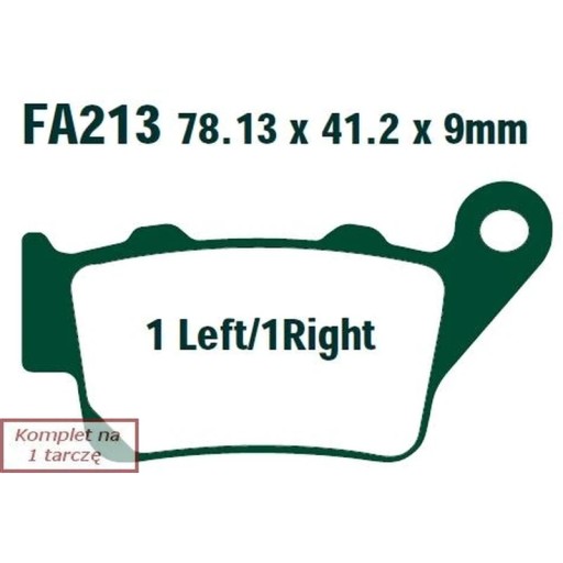 Тормозные колодки для скутера EBC SFA213 (комплект на 1 диск)