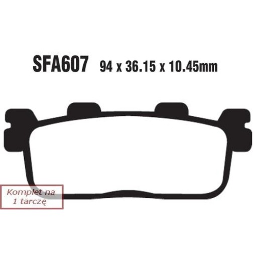 Тормозные колодки для скутера EBC SFA607HH (комплект на 1 диск)