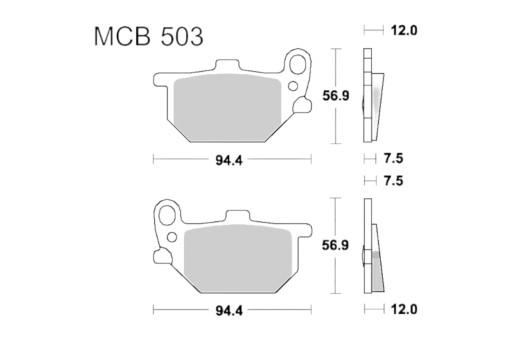 MCB503 - Тормозные колодки TRW Lucas MCB 503