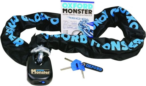 Замок Monster OXFORD чорний колір 2000 мм x 11 мм ланка ланцюга 14 мм