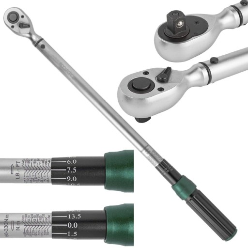 Двосторонній динамометричний ключ Rockforce 1/2