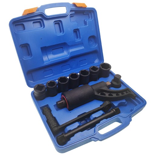 Шестеренчатый ключ (планетарный) 1:58, для сдвоенных колес, L=350 мм, 7 головок