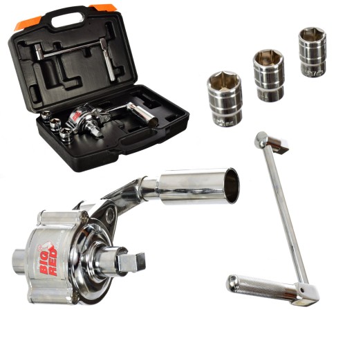 Шестеренчатый ключ для больших красных колес + головки 17 19 21 мм