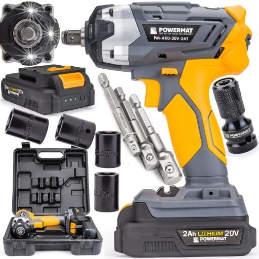 АКУМУЛЯТОРНИЙ УДАРНИЙ КЛЮЧ 20В Розетки + УДАРНІ АДАПТЕРИ ПЕРЕХОДНИКИ