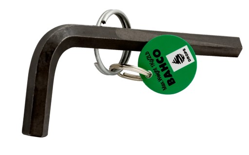 Ключ шестигранный L 10 мм с фосфатированием и кольцом из нержавеющей стали.