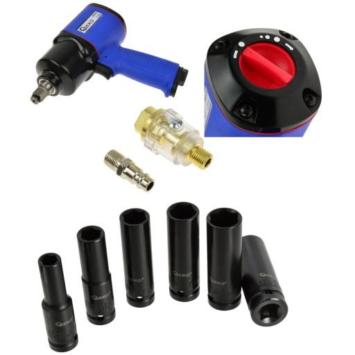 Гайковерт ударний 1550Нм 1/2 + масленка + головки ударні