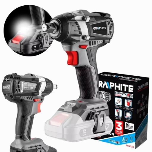 Акумуляторний ударний гайковерт Energy+ 18В, ГРАФІТ