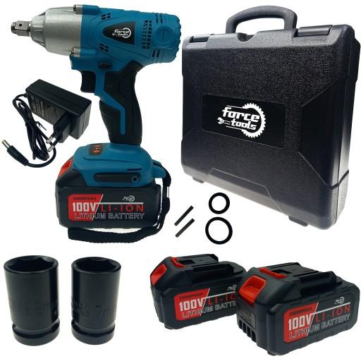 Аккумуляторный колесный ударный гайковерт 320 нм, аккумулятор 2 x 18 В, чемодан 17 дюймов, 19 дюймов