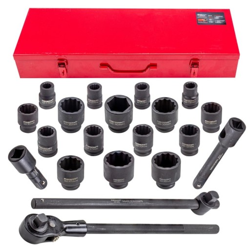 Ключі торцеві ударні 3/4'' 12-кутні 17-50мм Металевий корпус