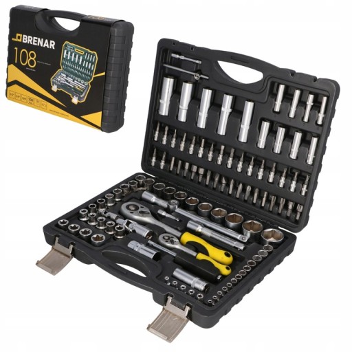 Ключі торцеві Brenar 8876, набір професійних ключів 108 шт