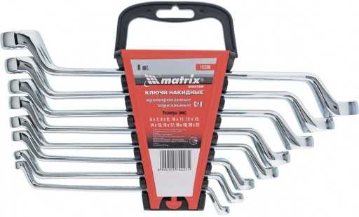 Набір торцевих ключів гнутих 6-22мм MTX