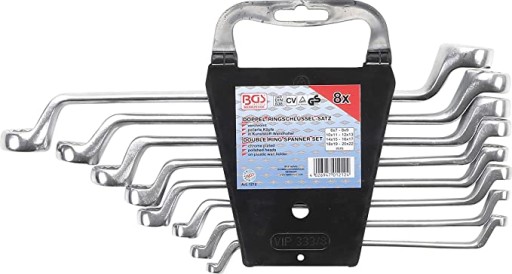 Гаечные ключи накидные изогнутые, 6-22 мм, 8 шт.