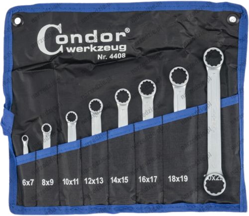 Ключи накидные прямые 6-22 мм, 8 шт. Кондор
