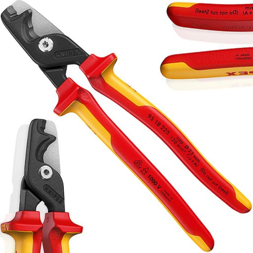 Knipex StepCut XL Кусачки для кабеля с медно-алюминиевой изоляцией VDE, 225 мм