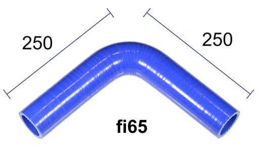 65k-sil-250 - Локоть силикона, провод, трубка фи65мм, руки 250мм