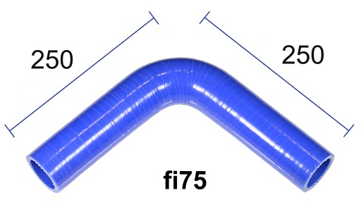 75k-sil-250 - Локоть силикона, провод, трубка фи75мм, руки 250мм