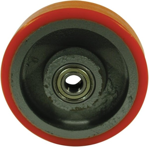 Колесо ПУ 100мм с шарикоподшипником, 250кг, серый чугун