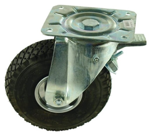 Колесо поворотне пневматичне Ø 260х85 мм з гальмом, вантажопідйомність 180 кг Ro-Carr