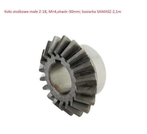MG-T3782-MG - Малая коническая шестерня З-18, М=4, отверстие-30мм; косилка САМАС-2,1м; МИКС018001,