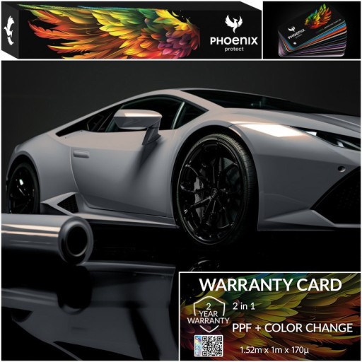 Красочная фольга PPF Phoenix защищает автомобили с изменением цвета Bernina Grey