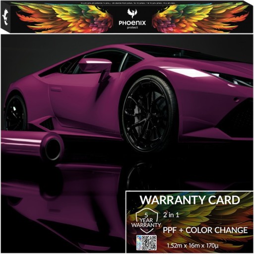 Красочный PPF Phoenix Protect Car Color Change Berry Purple
