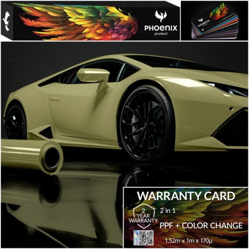 Красочный PPF Phoenix защищает цвет автомобиля, меняя цвет, борется с зеленым